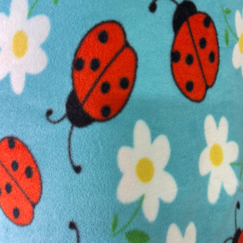 Polar Fleece Fabric Ladybug Print 60 Inch Wide