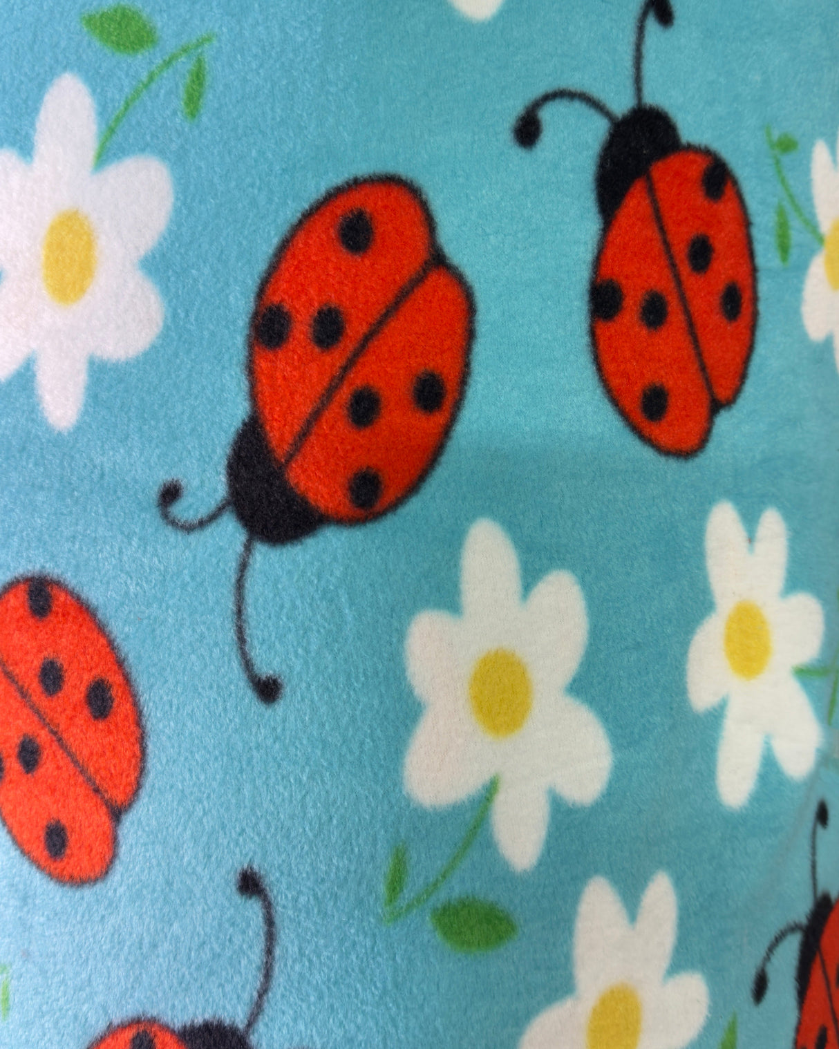 Polar Fleece Fabric Ladybug Print 60 Inch Wide