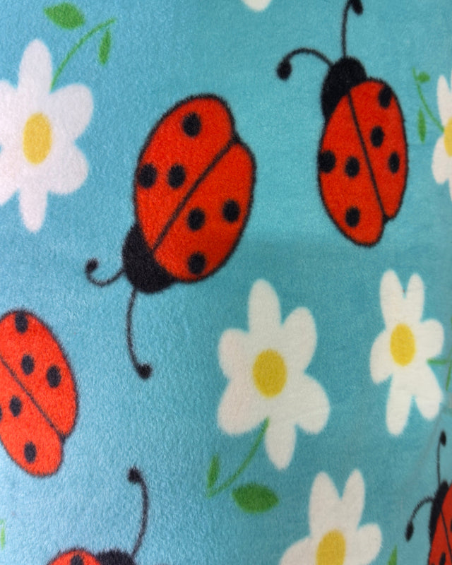 Polar Fleece Fabric Ladybug Print 60 Inch Wide