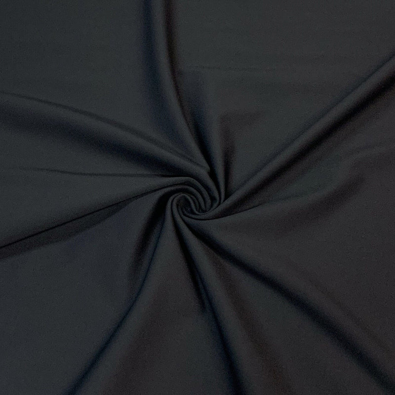 Black FlexSoft Nylon Spandex Athletic Jersey Knit Fabric