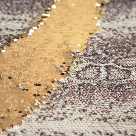 Flip Sequin Spandex Golden Anaconda Print