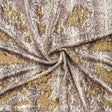Golden Anaconda Polyester Spandex Fabric - Snake Skin Print, Gold Metallic Reverse, 58/60" Width (1 Yard)