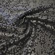 Flipside Foil Printed Superflex Nylon Spandex Fabric - Metallic Scattered Dot Print, 56" Width (1 Yard)