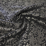 Flipside Foil Printed Superflex Nylon Spandex Fabric - Charcoal/Silver, Metallic Scattered Dot Foil Print, 56" Width (1 Yard)