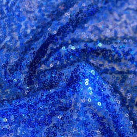 Flirt Stretch Mesh Sequin Fabric - All-Over Embroidered Cluster Sequins, 58/60" Width (1 Yard)