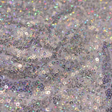Flirt Stretch Mesh Sequin Fabric - All-Over Embroidered Cluster Sequins, 58/60" Width (1 Yard)