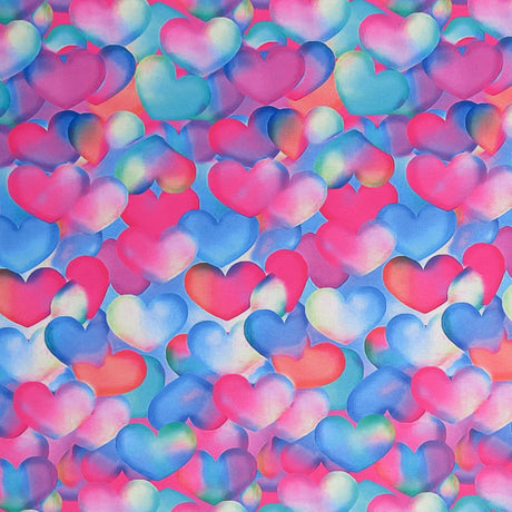 Swim Knit Poly Spandex Flirtatious Hearts 4-Way Stretch UPF 40+