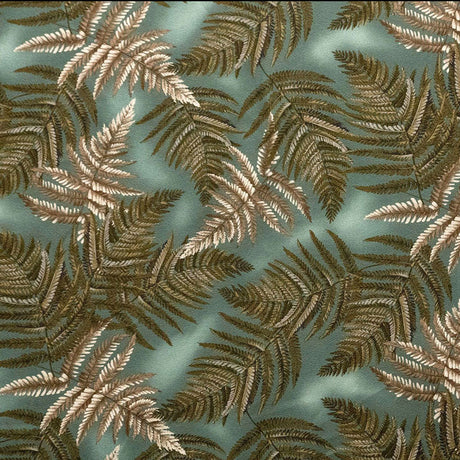 Floating Leaves 100 Percent Cotton Fabric - Sage/Beige Floating Leaves, 36" X 56" (1 Yard)