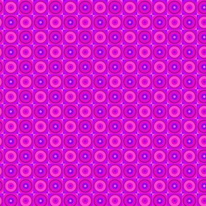 Cotton Fabric Flock Together Circle Square Magenta 44/45"