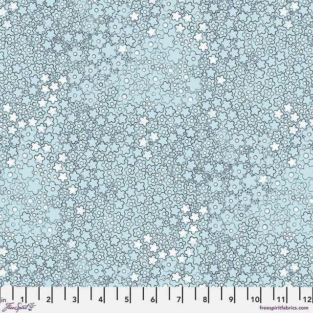 Cotton Fabric Flora Dora Seafoam Flourish And Bloom 44/45"