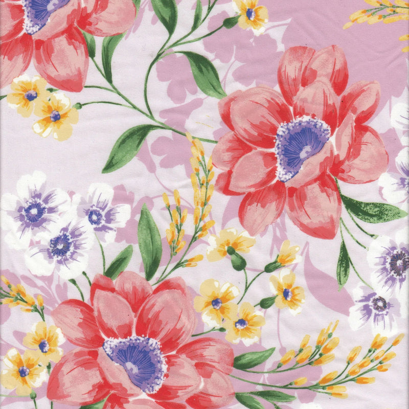 Floral Digital Print DTY Knit Fabric 58/60" Wide