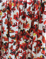 Poly Spandex Brushed Jersey Knit Fabric Floral Flames