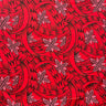 Floral Traditional Polynesian Tattoo Background Poly Cotton Fabric - White, 45" Width (1 Yard)