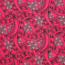 Poly Cotton Floral Polynesian Tattoo Fabric