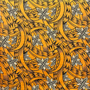 Poly Cotton Floral Polynesian Tattoo Fabric