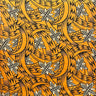 Floral Traditional Polynesian Tattoo Background Poly Cotton Fabric - White, 45" Width (1 Yard)