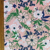 Swim Knit Nylon Spandex Floral Remnant