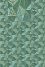 Cotton Fabric Floralscape Geometric Teal 44/45"