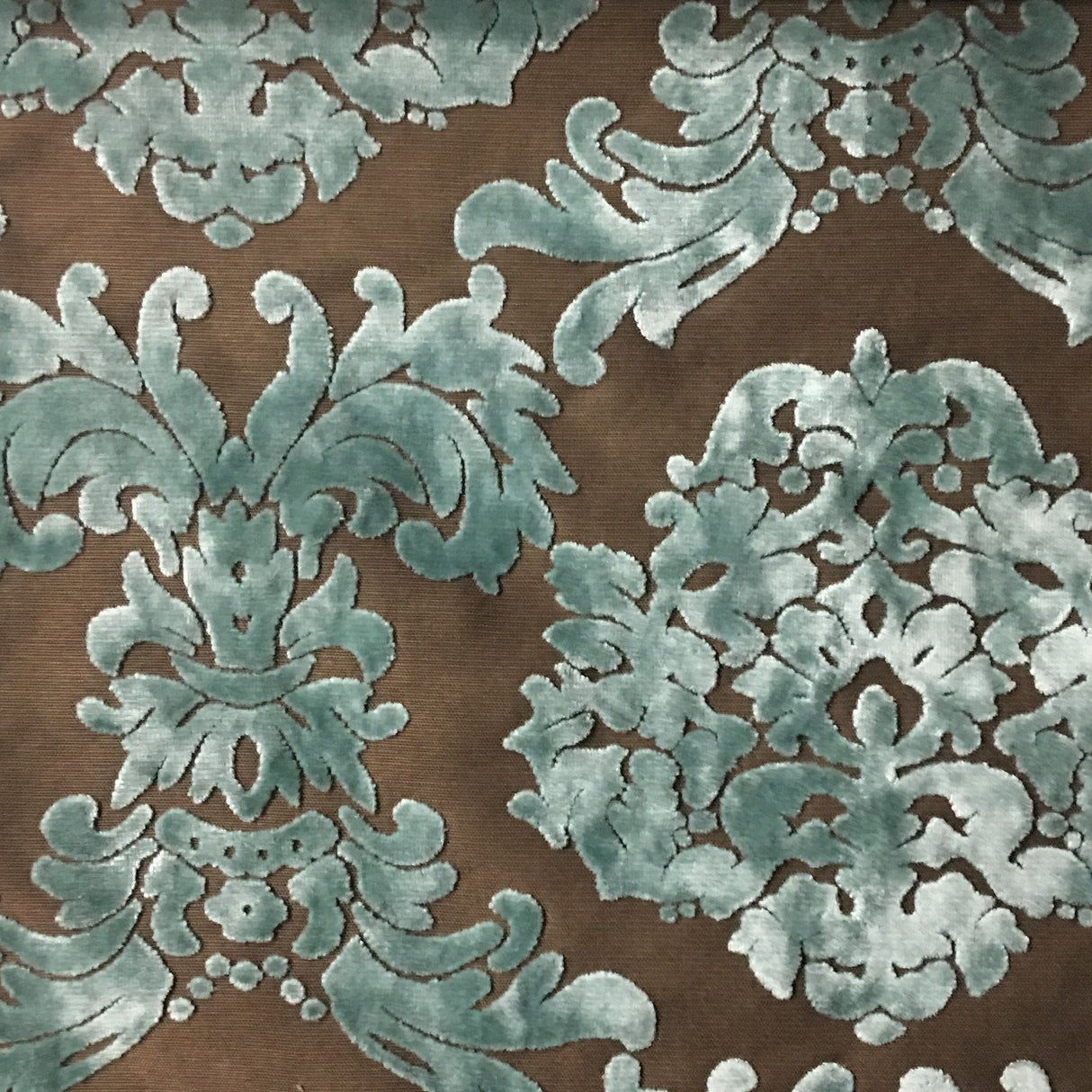 Burnout Velvet Upholstery Fabric Tuscany Palace Damask