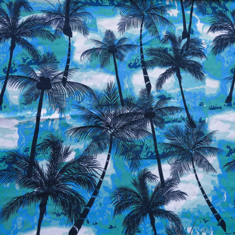 Stretch Woven Dreamy Palms Boardshort Fabric