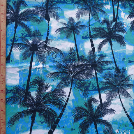 Stretch Boardshort Fabric Dreamy Palms 26 Remnant