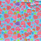 Swim Knit Nylon Spandex Fluorescent Hearts