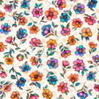 Cotton Floral Fabric Fluttering Gardens Oatmeal 44/45"