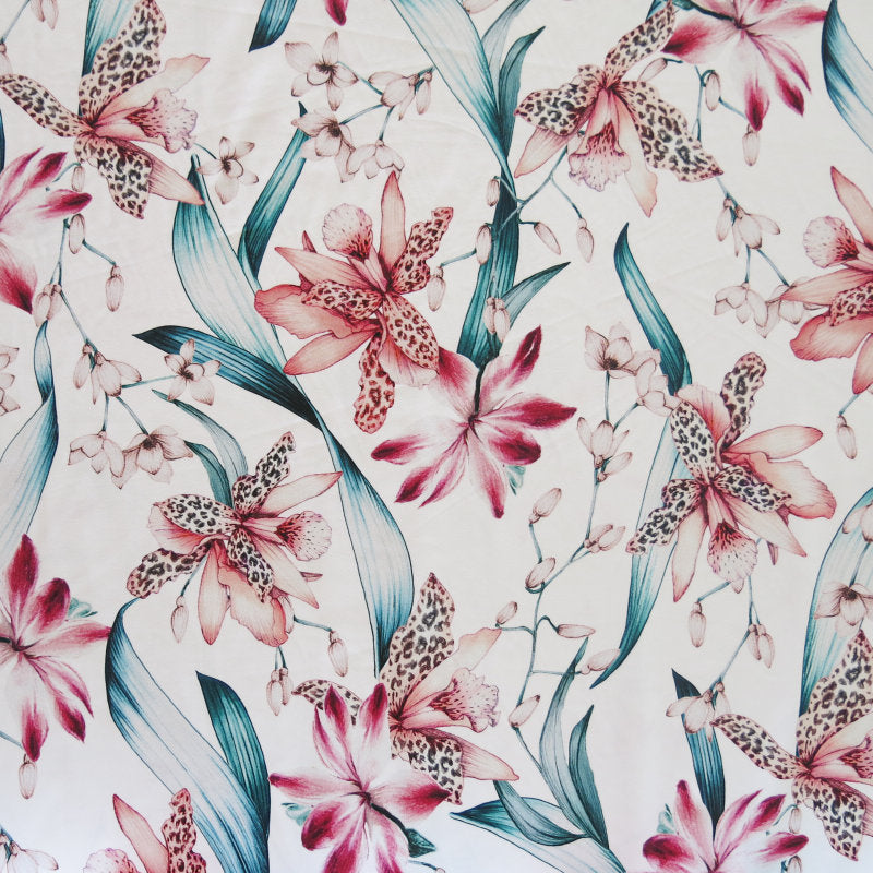Swim Knit Nylon Spandex Fly Away Orchid Amaranta Colorway 4-Way Stretch UPF 50+