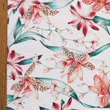 Swim Knit Nylon Spandex Fly Away Orchid White Peach Colorway