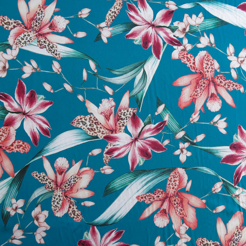 Swim Knit Orchid Blue Nylon Spandex Remnant