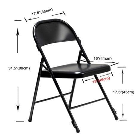 Wrinkle Free Folding Chair Covers Scuba Polyester Fabric - White, Ivory, Black, Folding Chair Cover, 34" Height (By Piece)