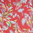 Swim Knit Poly Spandex Foliage on Coral