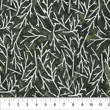 Cotton Wideback Fabric Forest Green Twiggy 108"