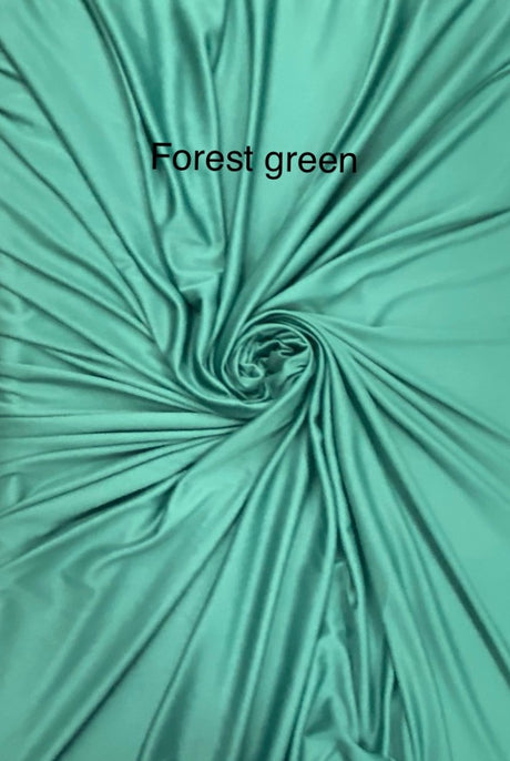 Stretch Lining Polyester Fabric - Forest Green, Matte Soft, 60" Width (1 Yard)