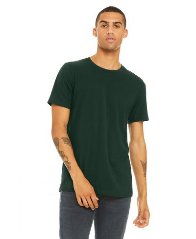 Bella Canvas 3001 Airlume Combed And Ring-Spun Cotton Shirt - Forest, Crewneck, Short Sleeve (1 Unit)