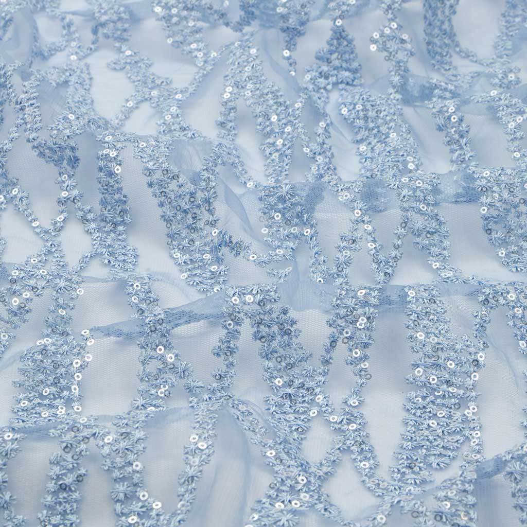 Embroidered Mesh Sequin Fabric