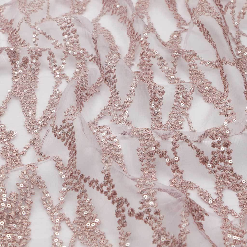 Embroidered Mesh Sequin Fabric
