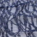 Forget Me Not Embroidered Mesh Fabric - Polyester Mesh With Embroidered Sequin, 52/54" Cut Width, 50" Usable Width, 200 Gsm, Color Options (1 Yard)