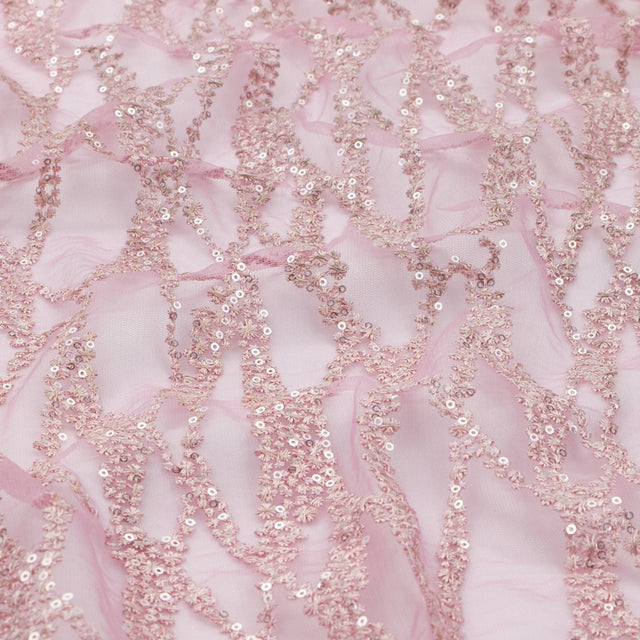 Embroidered Mesh Sequin Fabric