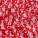 Forget Me Not Embroidered Mesh Fabric - Polyester Mesh With Embroidered Sequin, 52/54" Cut Width, 50" Usable Width, 200 Gsm, Color Options (1 Yard)