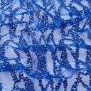 Forget Me Not Polyester Mesh Fabric - Embroidered Sequin, 52/54" Cut Width, 50" Usable Width, 200 Gsm (1 Yard)