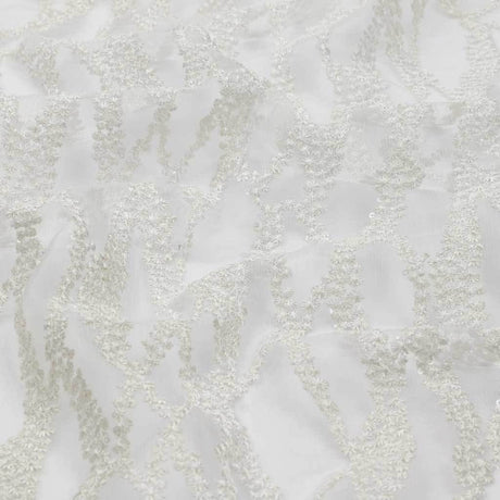 Forget Me Not Embroidered Mesh Fabric - Polyester Mesh With Embroidered Sequin, 52/54" Cut Width, 50" Usable Width, 200 Gsm, Color Options (1 Yard)