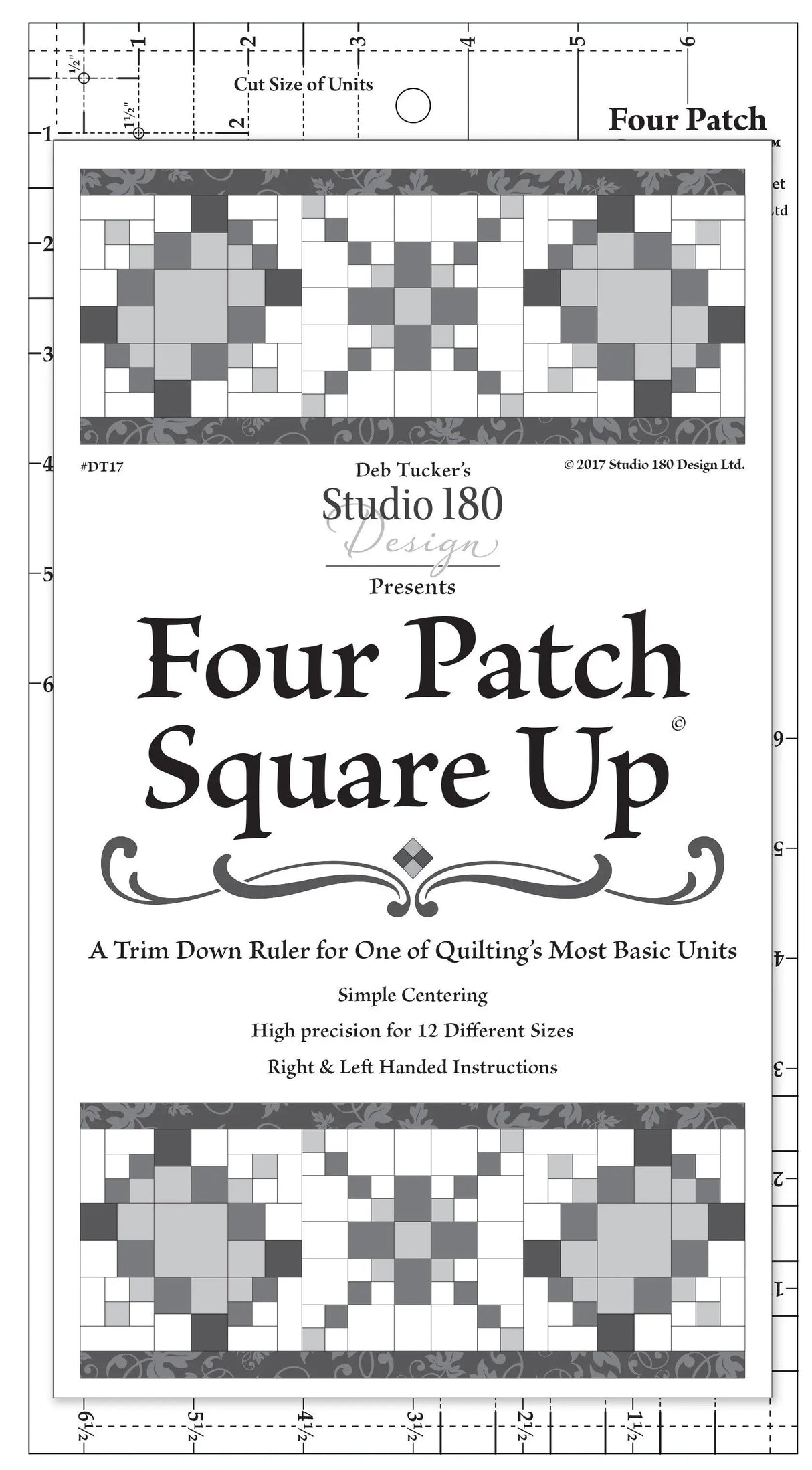 Acrylic Four Patch Trimmer Quilting Template