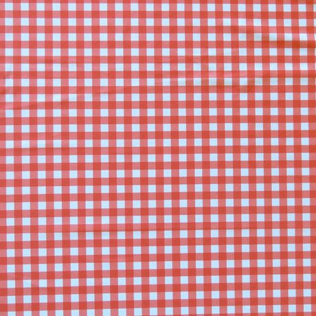 Swim Knit Fresh Salmon Gingham Poly Spandex