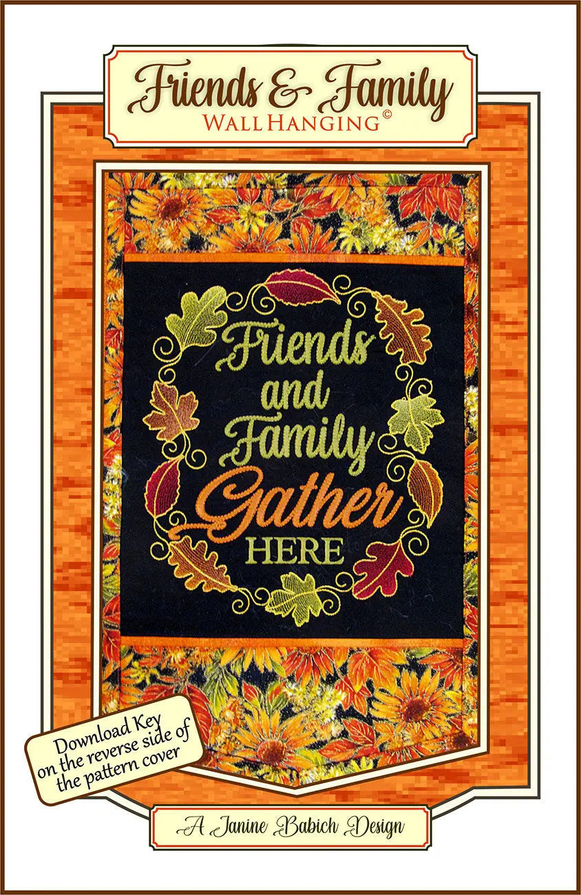 Embroidery Pattern Friends & Family Wall Hanging