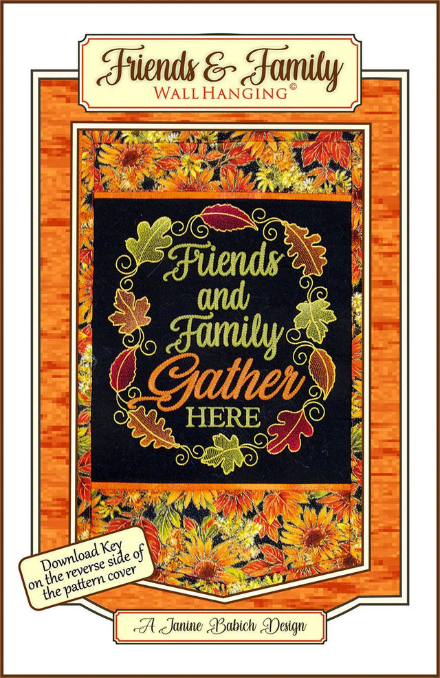Embroidery Pattern Friends & Family Wall Hanging
