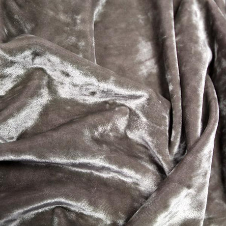 Frozen Crushed Stretch Velvet Polyester Spandex Fabric - Crushed Finish, 56" Width, 13 Colors (1 Yard)