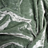 Frozen Crushed Stretch Velvet Polyester Spandex Fabric - Dust, Purple Haze, Grape, Lilac, Rosy Peach, Putty, Sage, Teal Green, Turquoise, Royal, Steel, Off-White, Black, 56" Width (1 Yard)