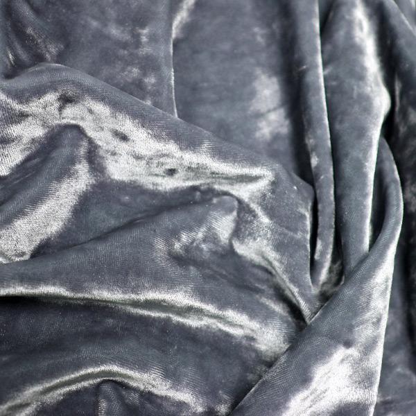 Frozen Crushed Stretch Velvet Polyester Spandex Fabric - Crushed Finish, 56" Width, 13 Colors (1 Yard)