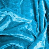 Frozen Crushed Stretch Velvet Polyester Spandex Fabric - Dust, Purple Haze, Grape, Lilac, Rosy Peach, Putty, Sage, Teal Green, Turquoise, Royal, Steel, Off-White, Black, 56" Width (1 Yard)